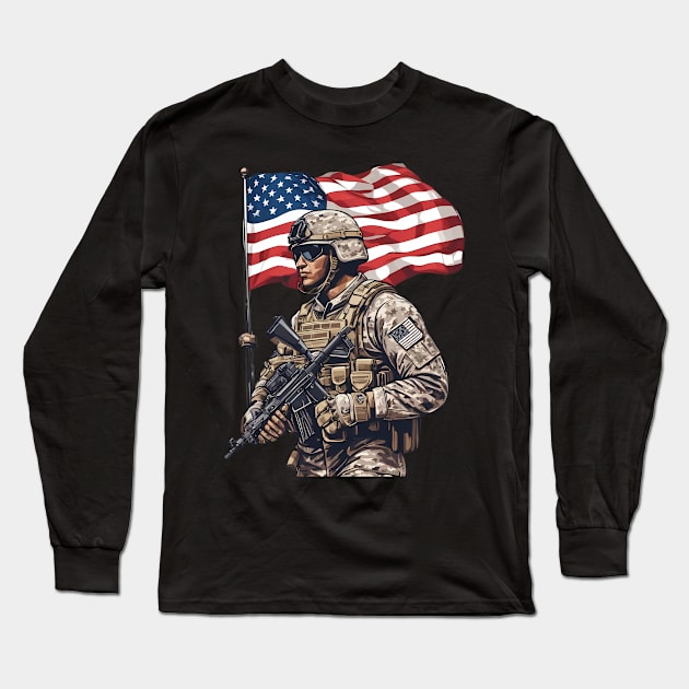 Soldier Long Sleeve T-Shirt by animegirlnft